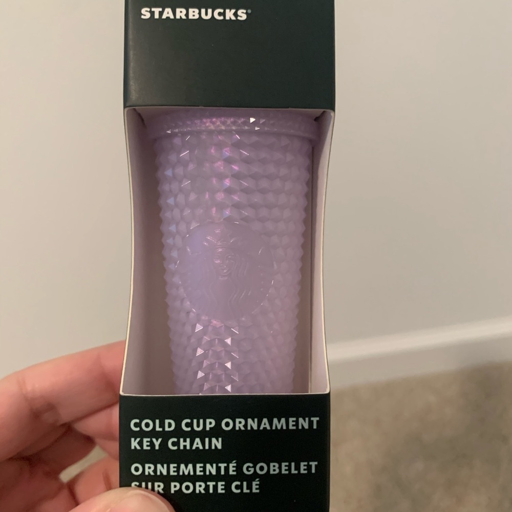 Starbucks ornament keychain icy white